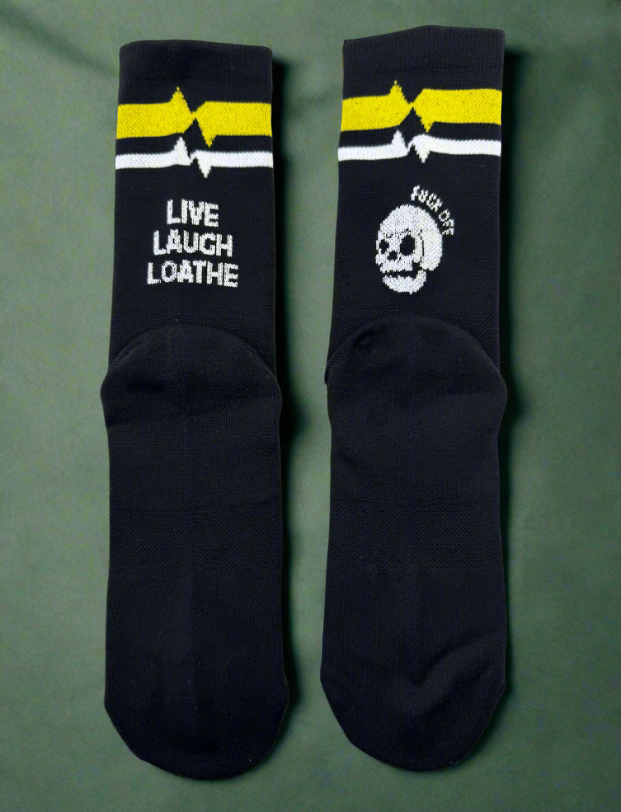 LIVE LAUGH LOATHE CREW SOCKS
