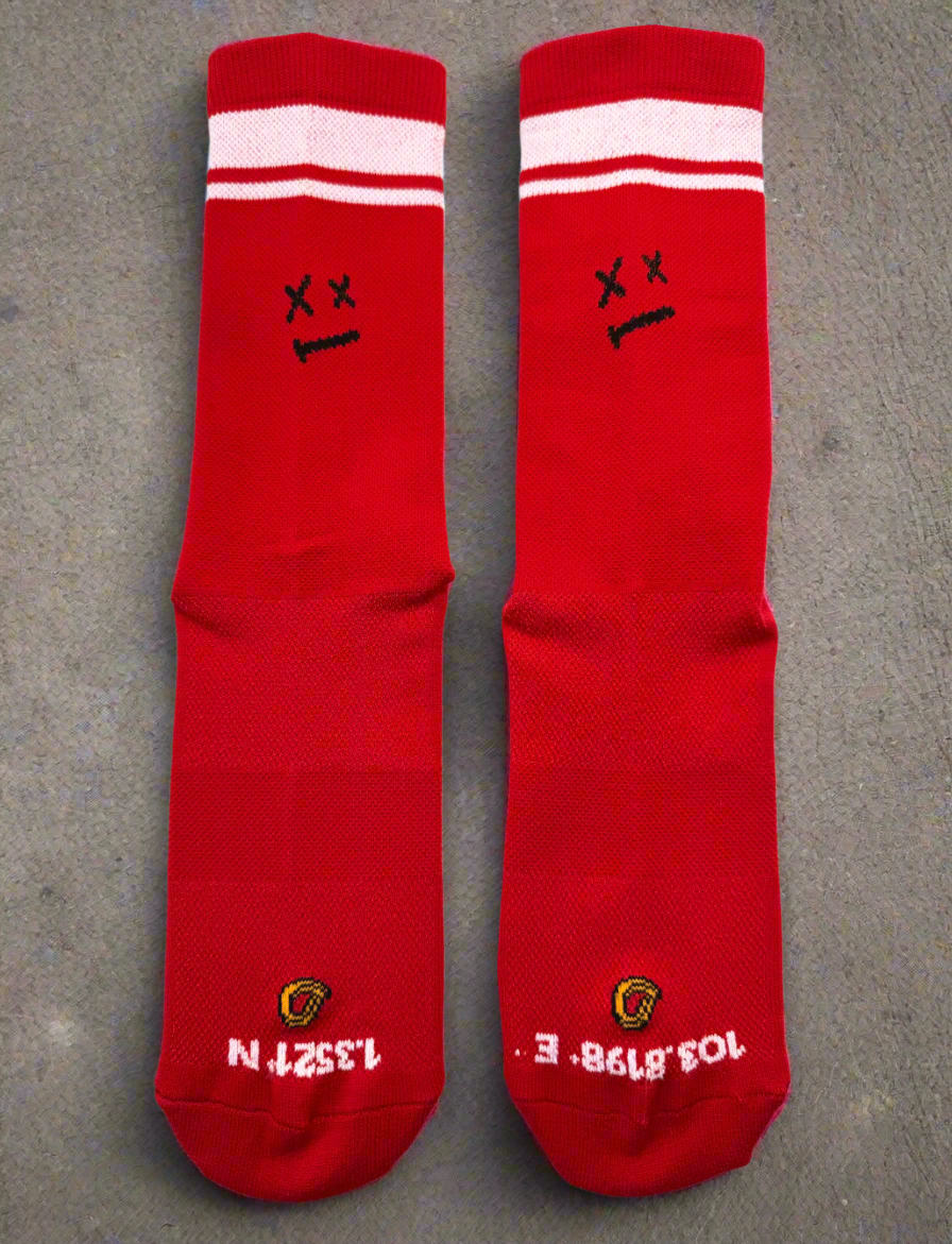 a pair of sports crew socks 